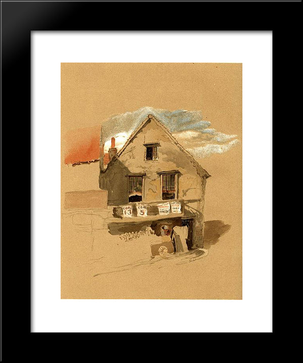 End Of Market Street Croydon 20x24 Black Modern Wood Framed Art Print Poster by Ruskin, John