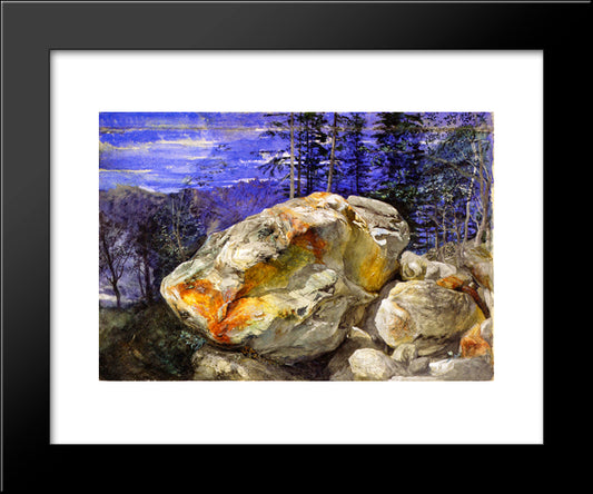 Fragment Of The Alps 20x24 Black Modern Wood Framed Art Print Poster by Ruskin, John
