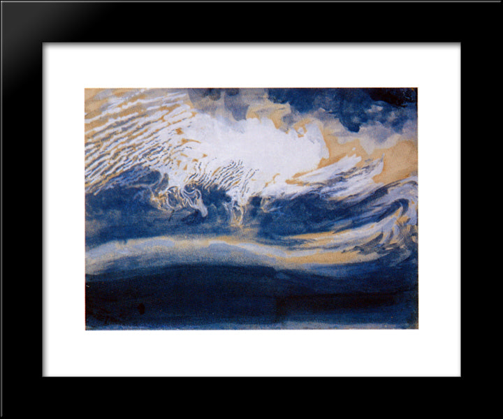 Ice Clouds Over Coniston Old Man 20x24 Black Modern Wood Framed Art Print Poster by Ruskin, John