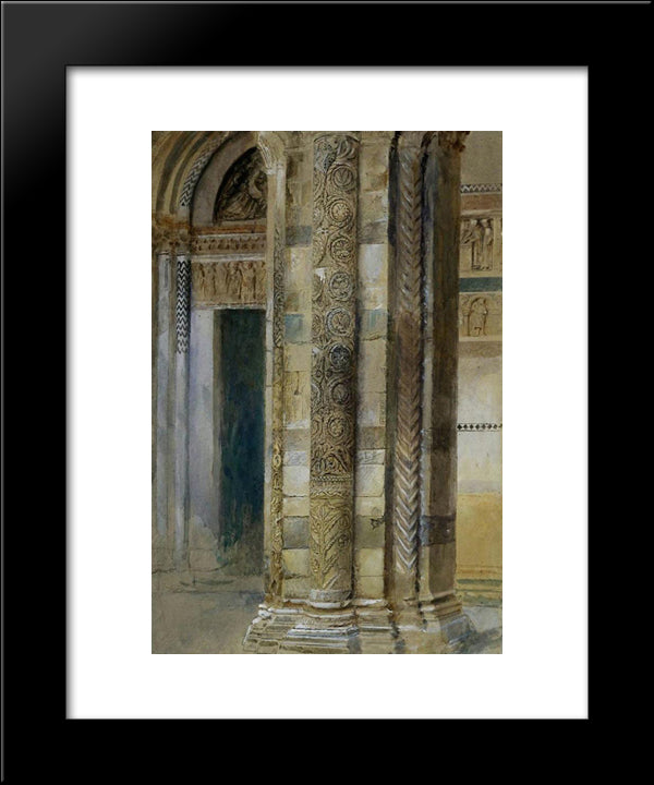Interior Of Lucca Cathedral 20x24 Black Modern Wood Framed Art Print Poster by Ruskin, John