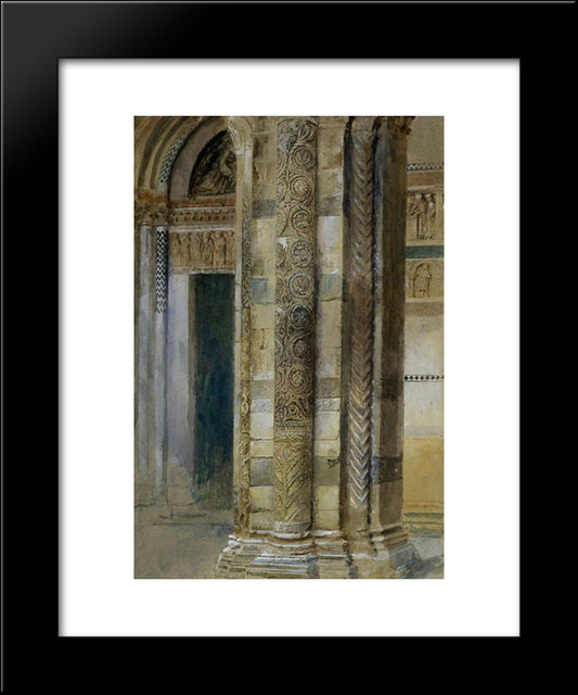 Interior Of Lucca Cathedral 20x24 Black Modern Wood Framed Art Print Poster by Ruskin, John