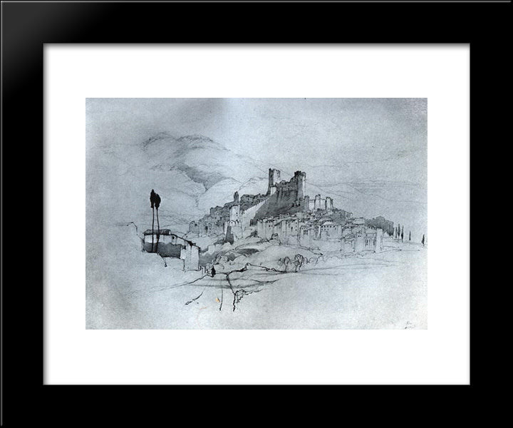 Itri 20x24 Black Modern Wood Framed Art Print Poster by Ruskin, John
