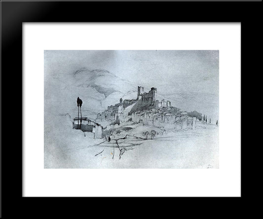 Itri 20x24 Black Modern Wood Framed Art Print Poster by Ruskin, John