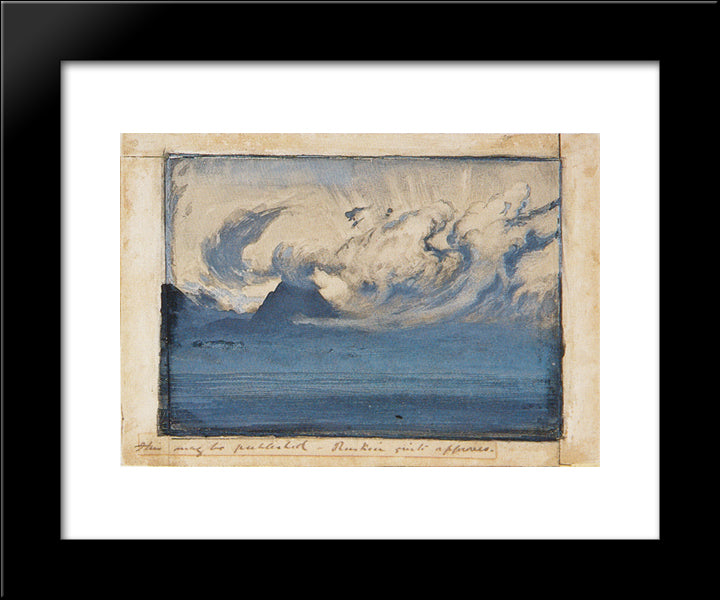 July Thundercloud In The Val D'Aosta 20x24 Black Modern Wood Framed Art Print Poster by Ruskin, John