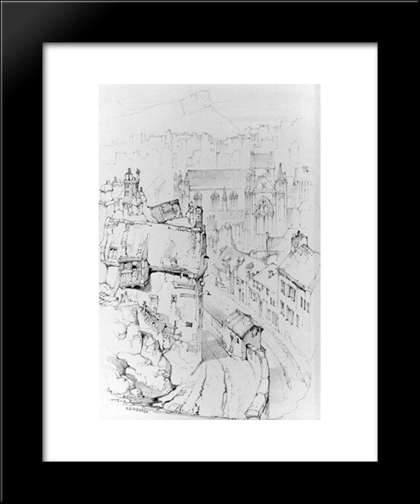 Lady Glenorchy'S Chapel 20x24 Black Modern Wood Framed Art Print Poster by Ruskin, John