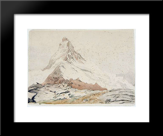 Matterhorn 20x24 Black Modern Wood Framed Art Print Poster by Ruskin, John