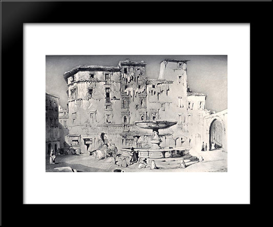 Piazza Santa Maria Del Pianto 20x24 Black Modern Wood Framed Art Print Poster by Ruskin, John