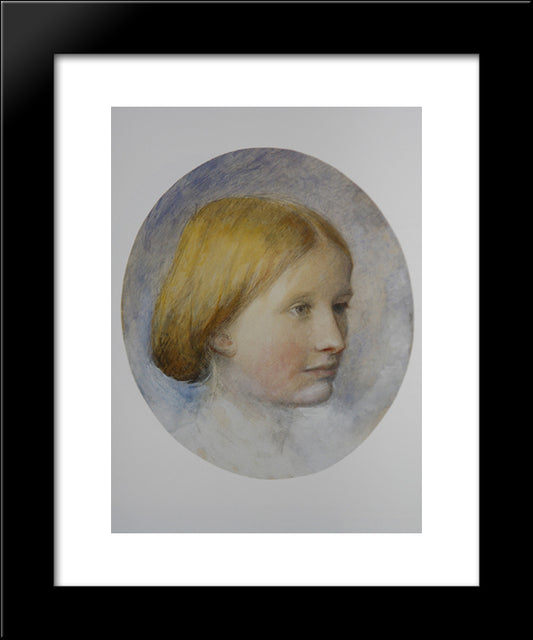 Portrait Of Rose La Touche 20x24 Black Modern Wood Framed Art Print Poster by Ruskin, John