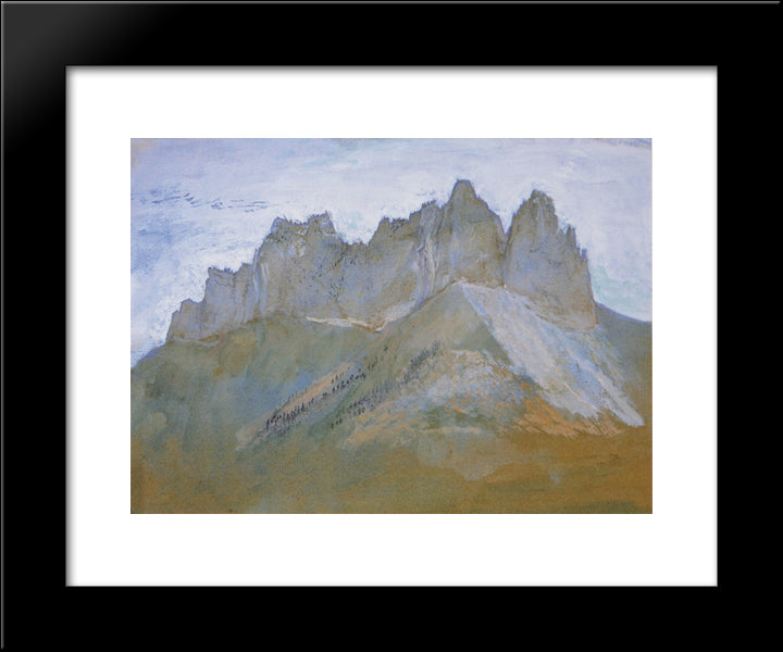 Rochers De Lanfon, Lake Annecy 20x24 Black Modern Wood Framed Art Print Poster by Ruskin, John
