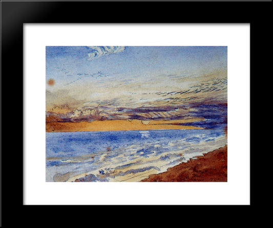 Seascale 20x24 Black Modern Wood Framed Art Print Poster by Ruskin, John