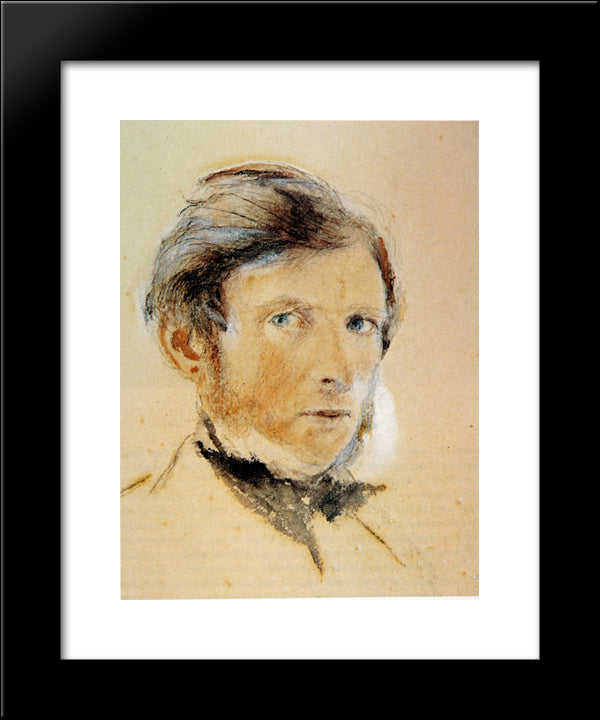Self Portrait 20x24 Black Modern Wood Framed Art Print Poster by Ruskin, John