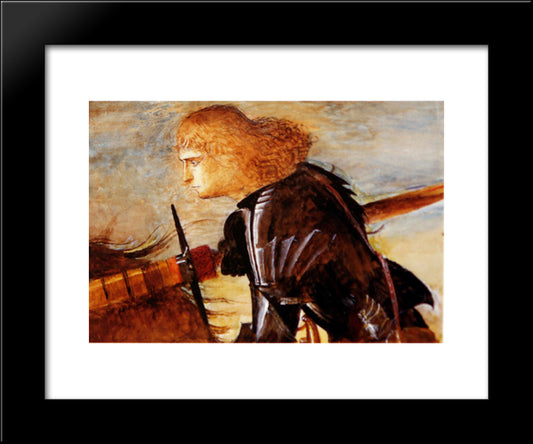 St. George, Detail 20x24 Black Modern Wood Framed Art Print Poster by Ruskin, John