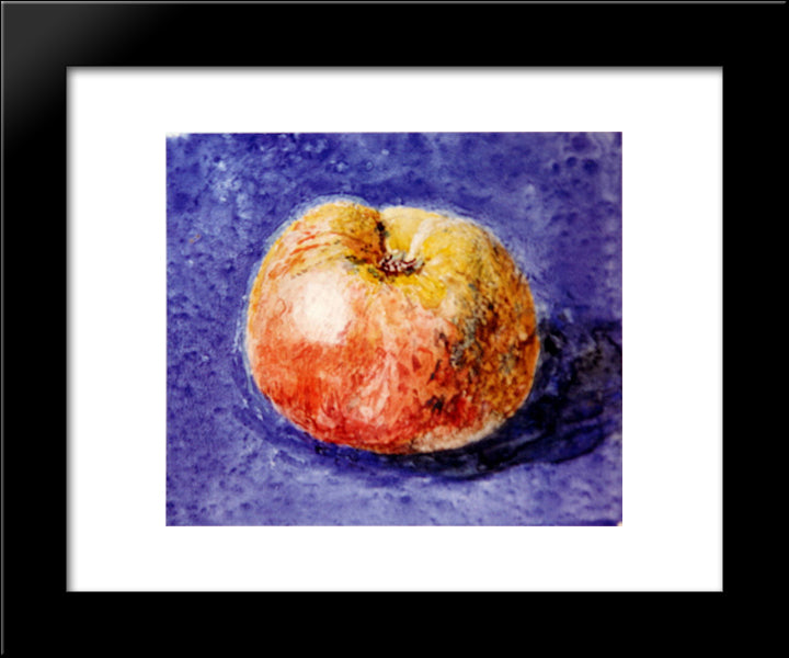 Study Of An Apple 20x24 Black Modern Wood Framed Art Print Poster by Ruskin, John