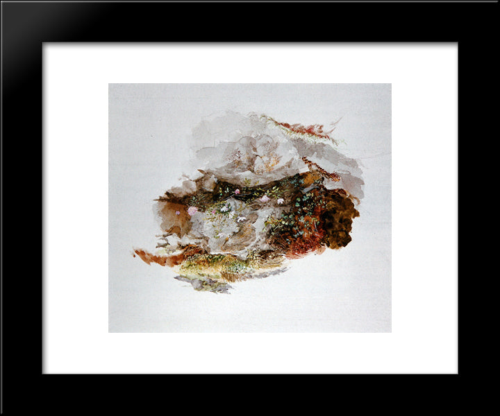 Study Of Foreground Material 20x24 Black Modern Wood Framed Art Print Poster by Ruskin, John