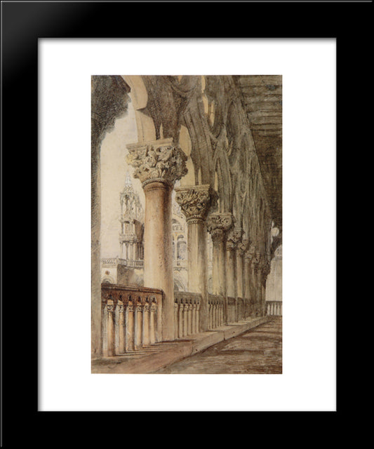 The Ducal Palace 20x24 Black Modern Wood Framed Art Print Poster by Ruskin, John