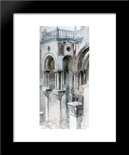 The South Side Of St Mark 20x24 Black Modern Wood Framed Art Print Poster by Ruskin, John