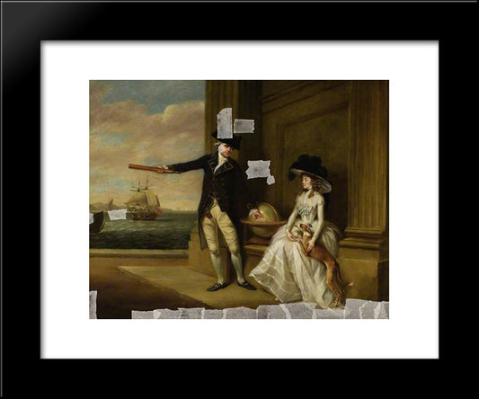 Captain And Mrs Hardcastle 20x24 Black Modern Wood Framed Art Print Poster by Russell, John