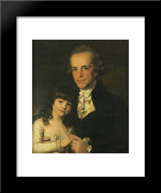 Colonel James Capper And His Daughter 20x24 Black Modern Wood Framed Art Print Poster by Russell, John