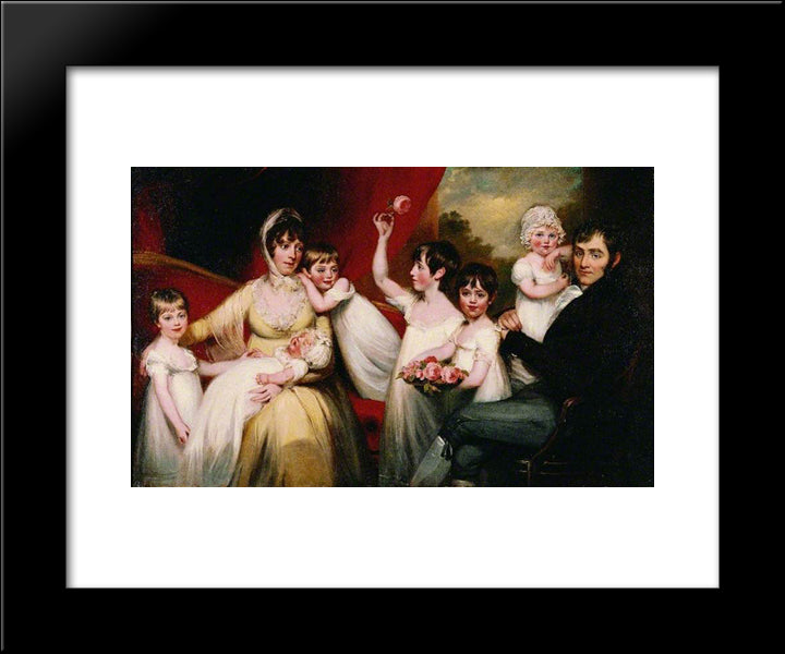 John Lee (D.1809), And His Family 20x24 Black Modern Wood Framed Art Print Poster by Russell, John