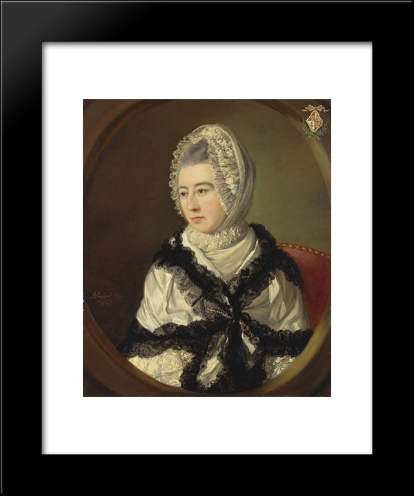 Portrait Of A Lady 20x24 Black Modern Wood Framed Art Print Poster by Russell, John