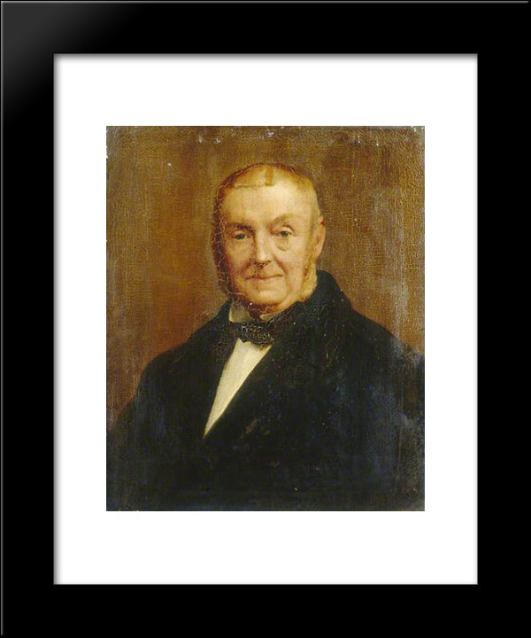 Portrait Of A Man 20x24 Black Modern Wood Framed Art Print Poster by Russell, John