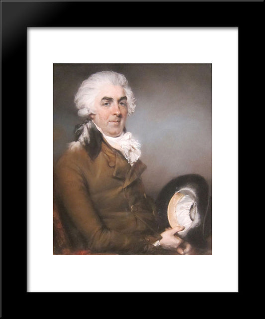 Portrait Of George De Ligne Gregory 20x24 Black Modern Wood Framed Art Print Poster by Russell, John