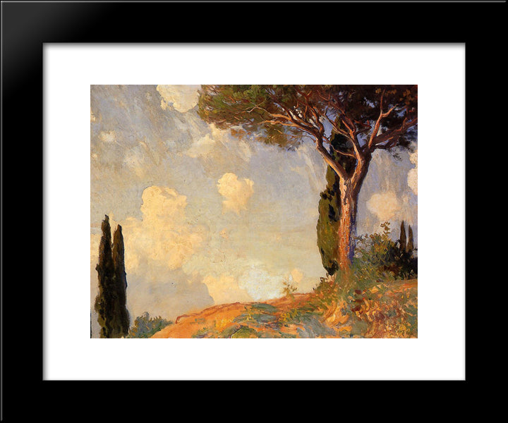 A Landscape Study At San Vigilio, Lake Of Garda 20x24 Black Modern Wood Framed Art Print Poster by Sargent, John Singer