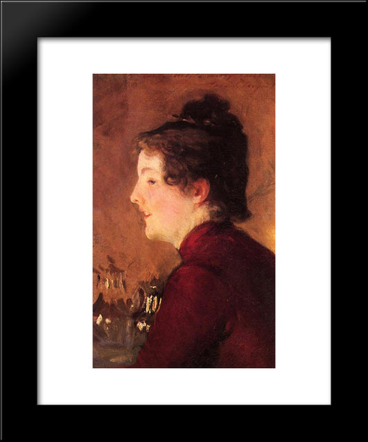 A Portrait Of Violet 20x24 Black Modern Wood Framed Art Print Poster by Sargent, John Singer