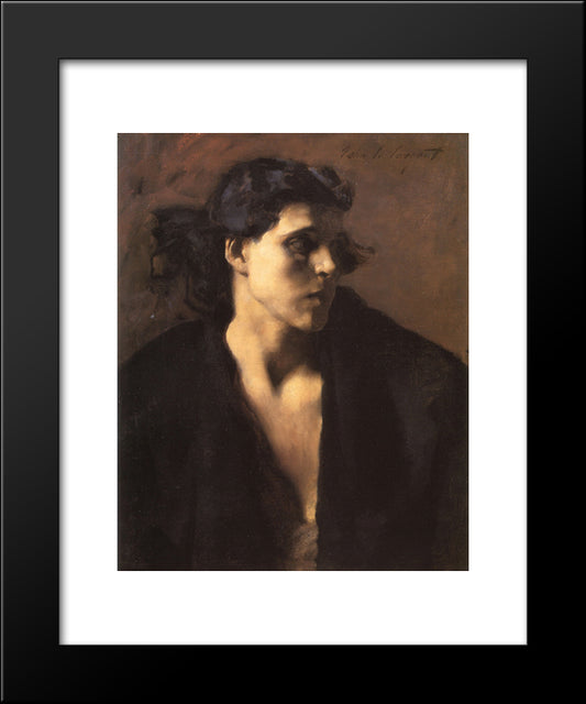 A Spanish Woman 20x24 Black Modern Wood Framed Art Print Poster by Sargent, John Singer