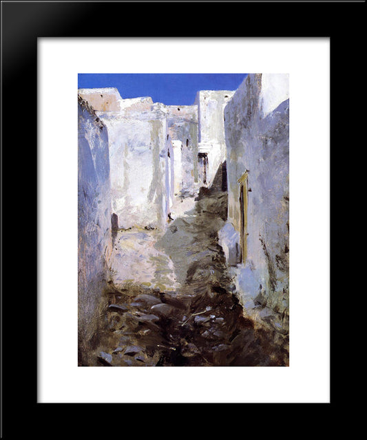 A Street In Algiers 20x24 Black Modern Wood Framed Art Print Poster by Sargent, John Singer