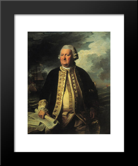 Clark Gayton, Admiral Of The White 20x24 Black Modern Wood Framed Art Print Poster by Copley, John Singleton