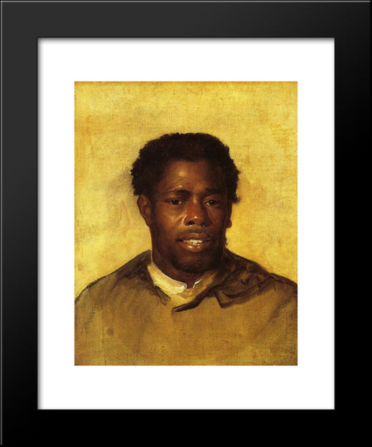 Head Of A Negro 20x24 Black Modern Wood Framed Art Print Poster by Copley, John Singleton