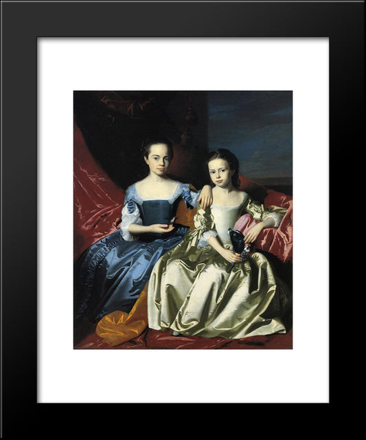 Mary And Elizabeth Royall 20x24 Black Modern Wood Framed Art Print Poster by Copley, John Singleton