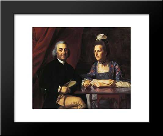 Mr.And Mrs.Isaac Winslow 20x24 Black Modern Wood Framed Art Print Poster by Copley, John Singleton