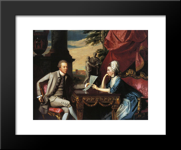 Mr.And Mrs.Ralph Izard 20x24 Black Modern Wood Framed Art Print Poster by Copley, John Singleton