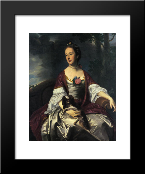 Mrs. Jerathmael Bowers 20x24 Black Modern Wood Framed Art Print Poster by Copley, John Singleton