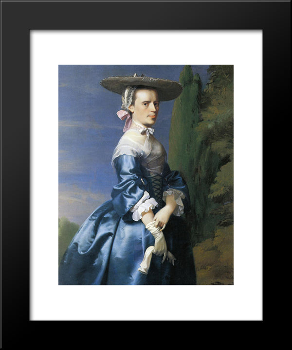 Mrs. Nathaniel Allen (Sarah Sargnet) 20x24 Black Modern Wood Framed Art Print Poster by Copley, John Singleton