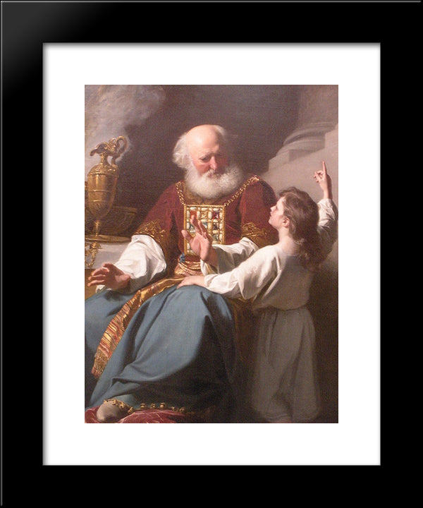 Painting Of Samuel Learning From Eli 20x24 Black Modern Wood Framed Art Print Poster by Copley, John Singleton