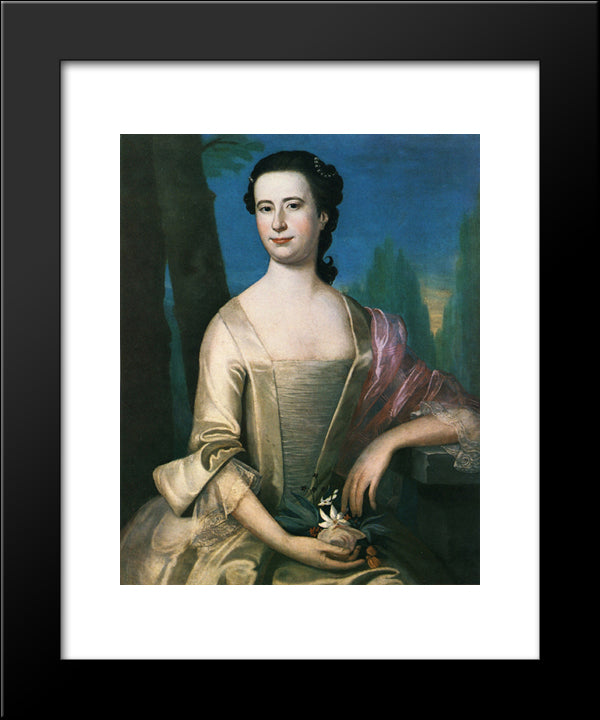 Portrait Of A Woman 20x24 Black Modern Wood Framed Art Print Poster by Copley, John Singleton