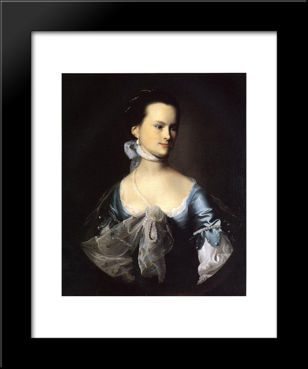 Portrait Of Elizabeth Deering Wentworth Gould Rogers (Also Known As Mr. Nathaniel Rogers) 20x24 Black Modern Wood Framed Art Print Poster by Copley, John Singleton