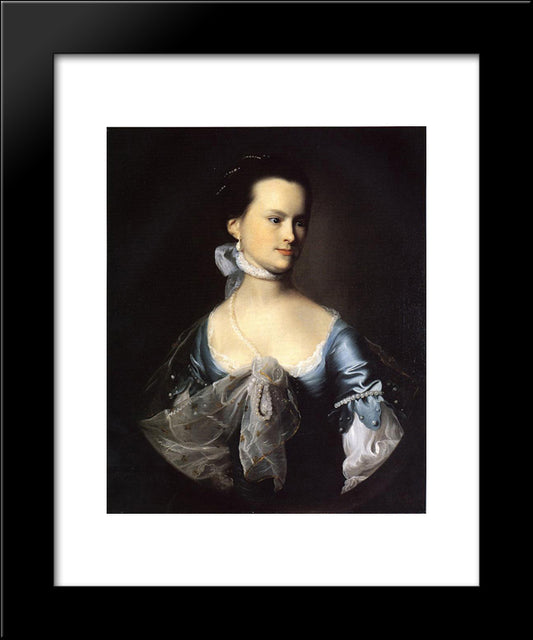 Portrait Of Elizabeth Deering Wentworth Gould Rogers (Also Known As Mr. Nathaniel Rogers) 20x24 Black Modern Wood Framed Art Print Poster by Copley, John Singleton