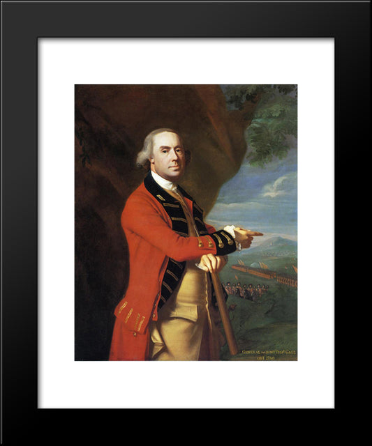 Portrait Of General Thomas Gage 20x24 Black Modern Wood Framed Art Print Poster by Copley, John Singleton