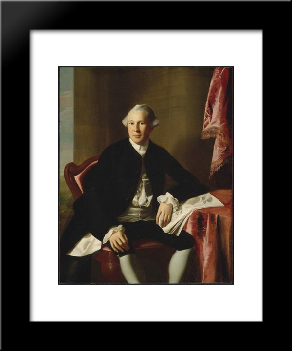 Portrait Of Joseph Warren 20x24 Black Modern Wood Framed Art Print Poster by Copley, John Singleton