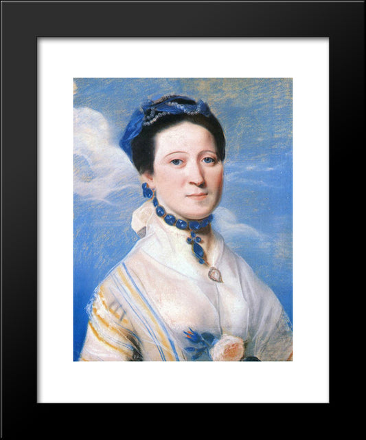 Portrait Of Mrs. George Turner 20x24 Black Modern Wood Framed Art Print Poster by Copley, John Singleton