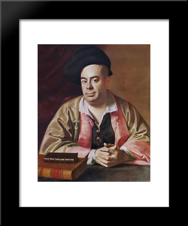 Portrait Of Nathaniel Hurd 20x24 Black Modern Wood Framed Art Print Poster by Copley, John Singleton