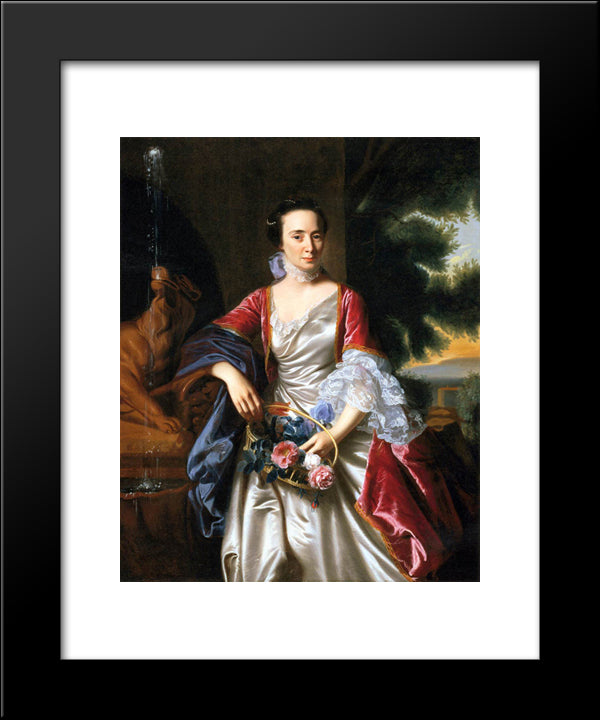 Portrait Of Rebecca Boylston 20x24 Black Modern Wood Framed Art Print Poster by Copley, John Singleton