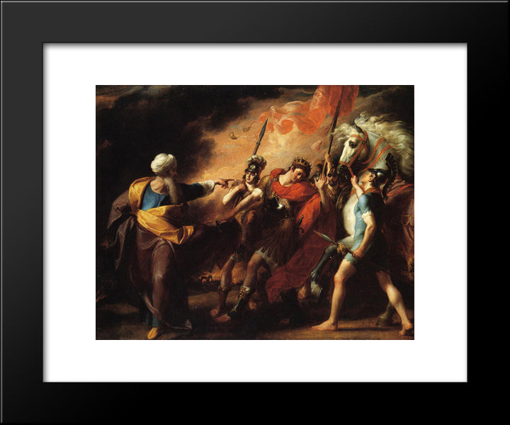 Saul Reproved By Samuel For Not Obeying The Commandments Of The Lord 20x24 Black Modern Wood Framed Art Print Poster by Copley, John Singleton