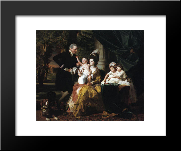 Sir William Pepperrell And Family 20x24 Black Modern Wood Framed Art Print Poster by Copley, John Singleton