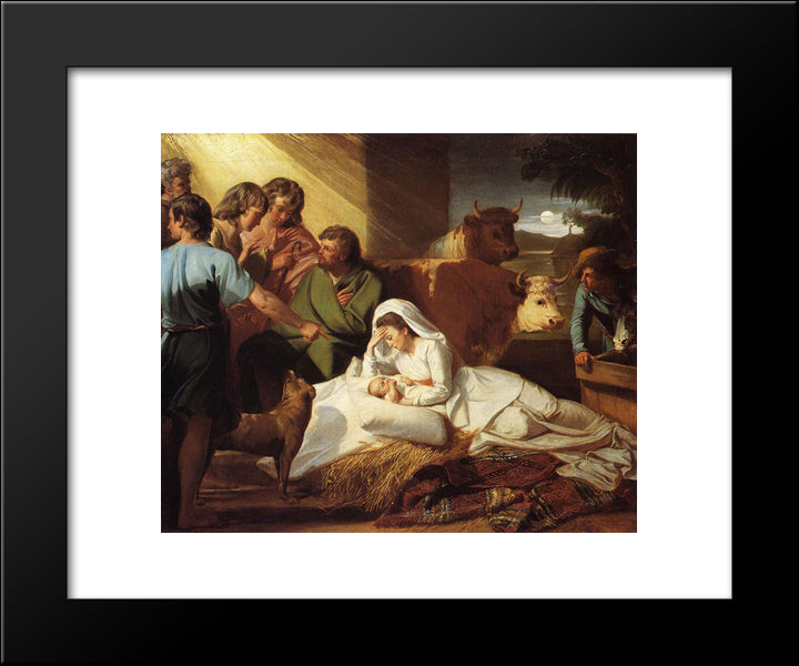 The Nativity 20x24 Black Modern Wood Framed Art Print Poster by Copley, John Singleton