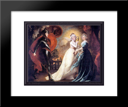 The Red Cross Knight 20x24 Black Modern Wood Framed Art Print Poster by Copley, John Singleton